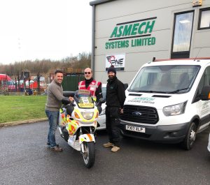 Asmech support local blood bikes charity